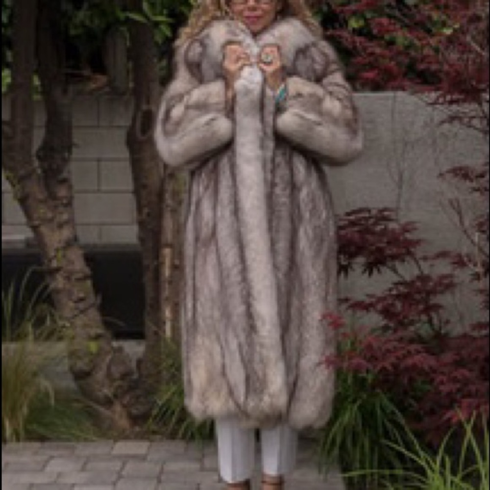 Blue Fox Full Length Fur Coat